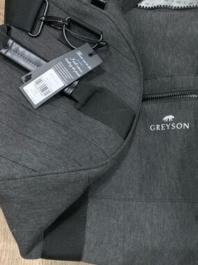 Greyson Men's Charcoal Gray Quilted Duffel Bag